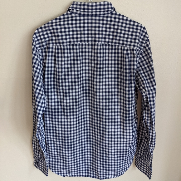 Club Monaco Men's Slim S Blue Check Button Down - Picture 5 of 7